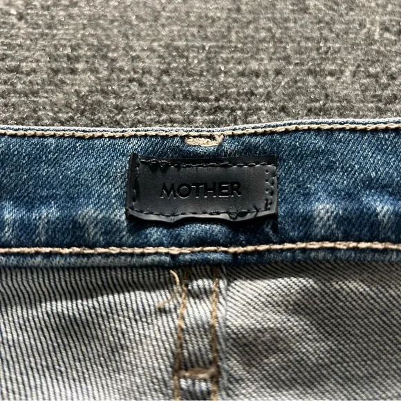 Mother The Tomcat Ankle Fray Blue Jeans Arigato Mr. Roboto Size 27 Fray Ends - Picture 4 of 12